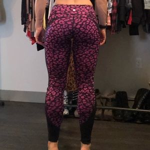 Lululemon purple cheetah print leggings